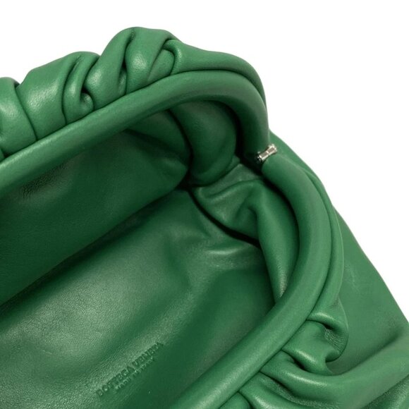BOTTEGA VENETA The Chain Pouch - Green Leather Shoulder Bag 721-071125 - Picture 11 of 14
